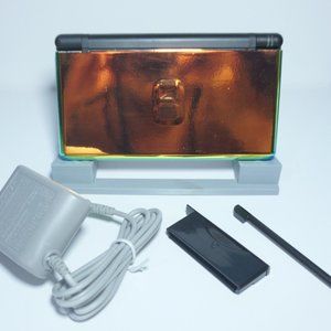 Nintendo DS Lite Shiny Metallic Chameleon Orange Handheld Game System with Charg